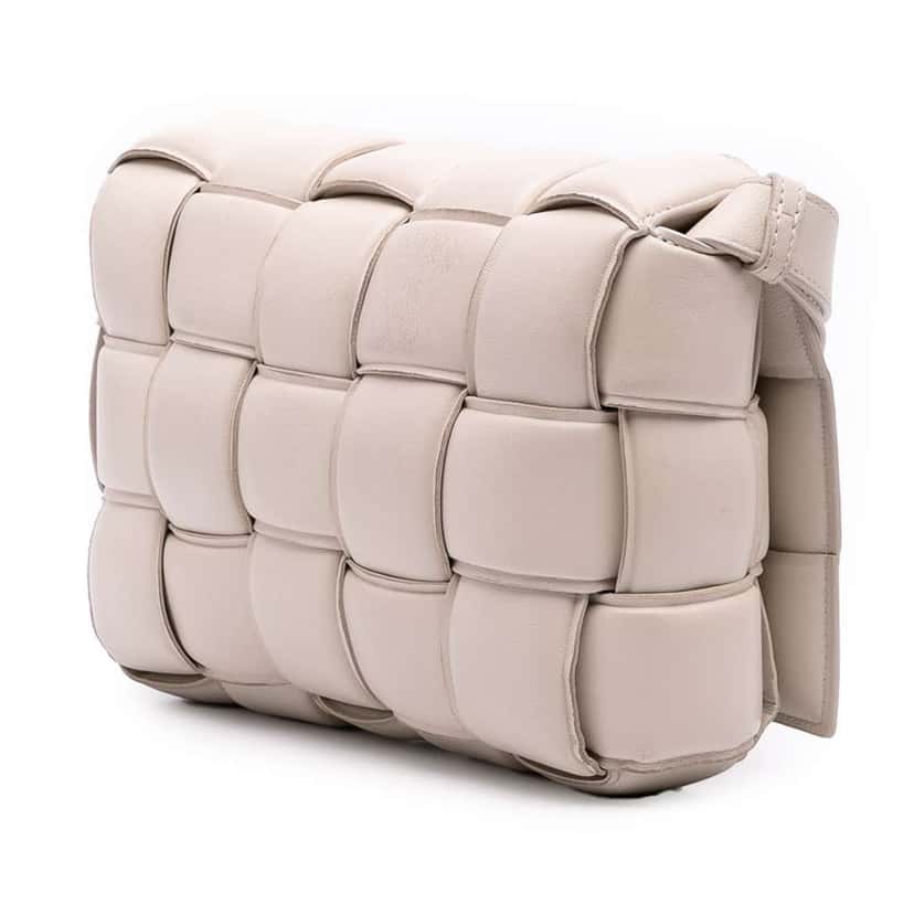 Bottega Veneta Nappa Intrecciato Padded Cassette Crossbody White Leather Good condition - Back View