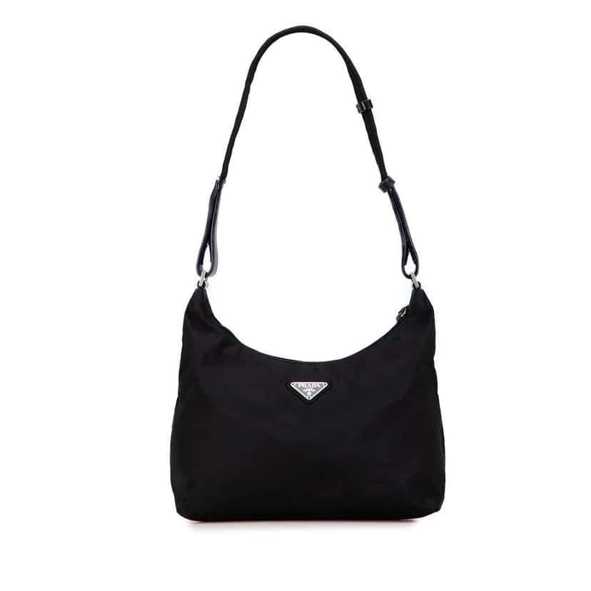 Prada Tessuto Shoulder Bag Black Fair condition - Front View