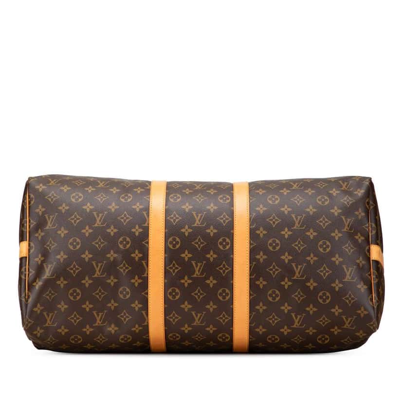 Louis Vuitton Monogram Keepall Bandouliere 55 Brown Good condition - Inside View