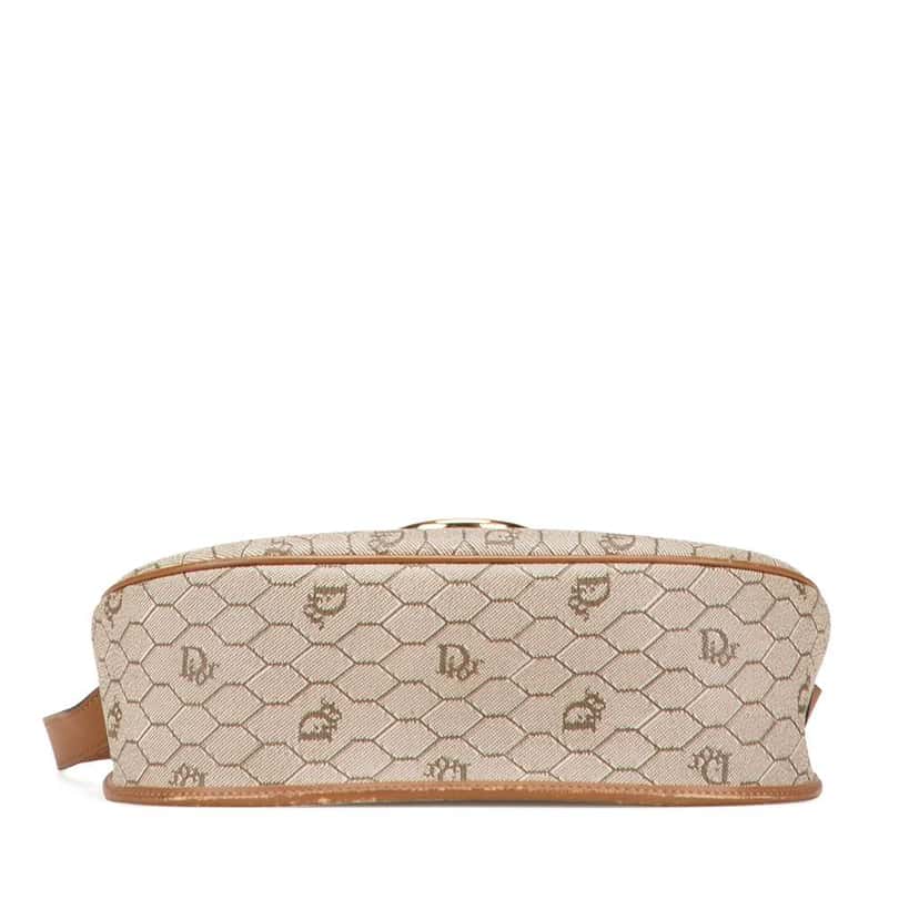 Dior Honeycomb Coated Canvas Crossbody Brown Canvas Good condition - Inside View