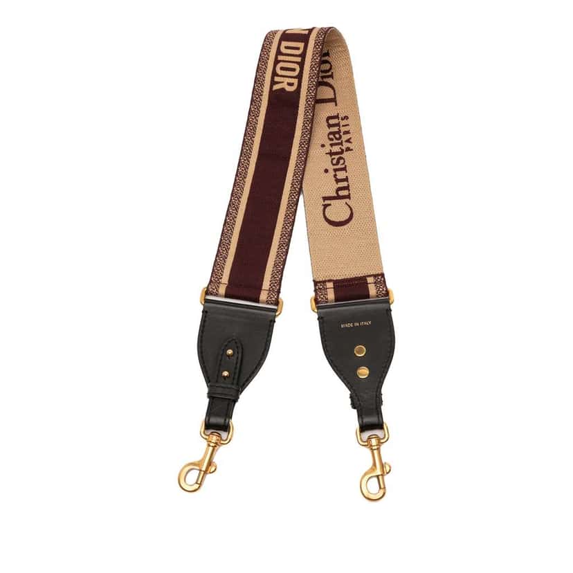 Dior Canvas Logo Embroidered Shoulder Strap Red Canvas Good condition - Front View