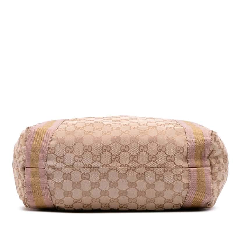 Gucci GG Canvas Web Tote Brown Canvas Good condition - Inside View