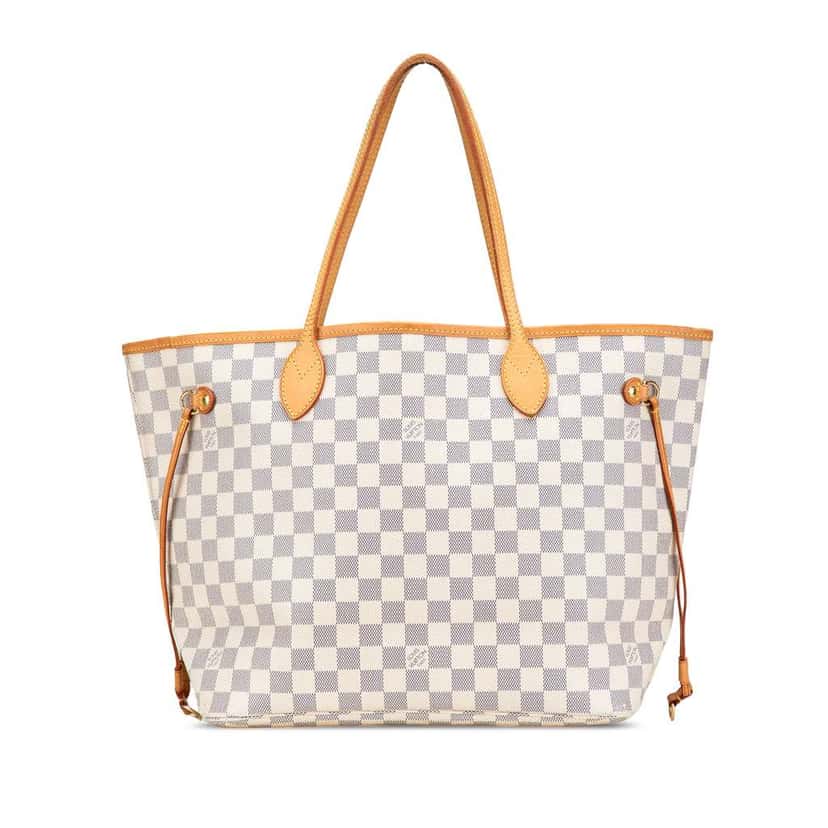 Louis Vuitton Damier Azur Neverfull MM White Good condition - Front View