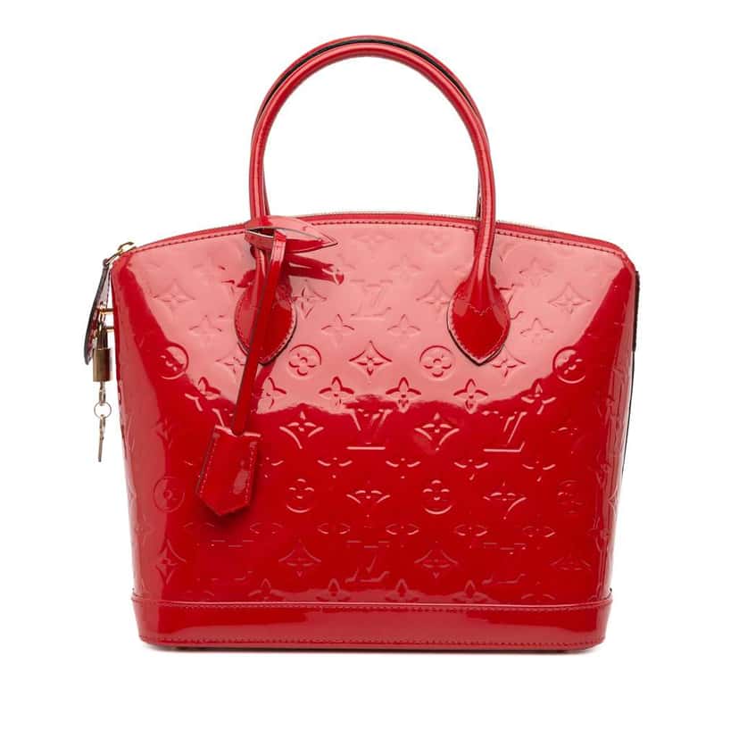 Louis Vuitton Monogram Vernis Lockit PM Red Leather Good condition - Front View