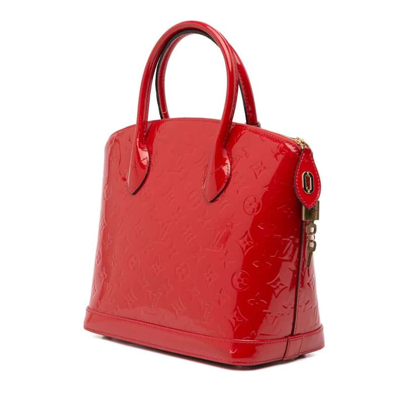 Louis Vuitton Monogram Vernis Lockit PM Red Leather Good condition - Back View