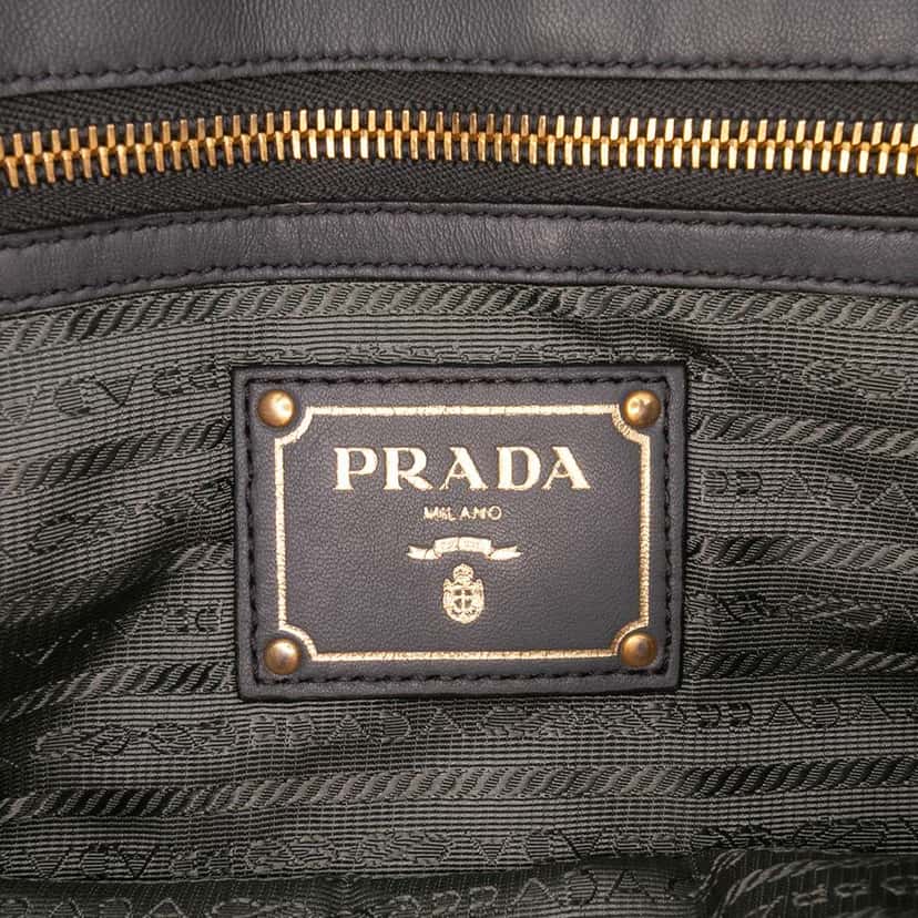 Prada Tessuto Gaufre Satchel Green Good condition - Box View