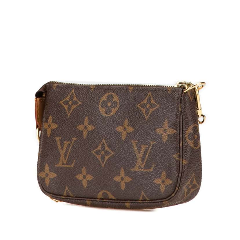 Louis Vuitton Monogram Mini Pochette Accessoires Brown Canvas Good condition - Back View
