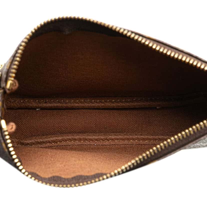 Louis Vuitton Monogram Mini Pochette Accessoires Brown Canvas Good condition - Model View