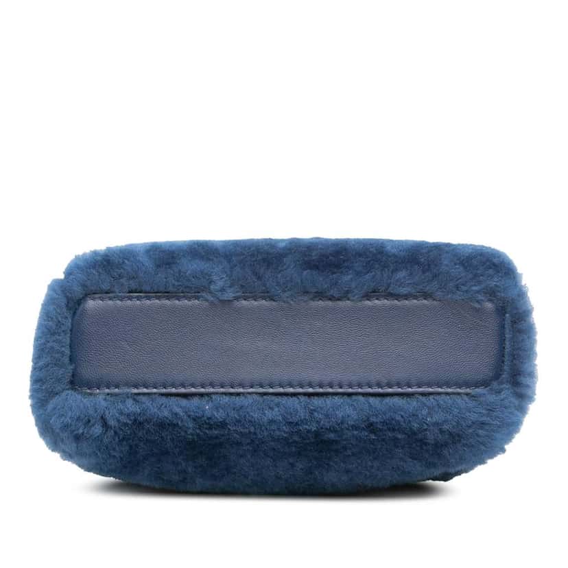 Fendi Micro Shearling Peekaboo Satchel Blue Good condition - Inside View