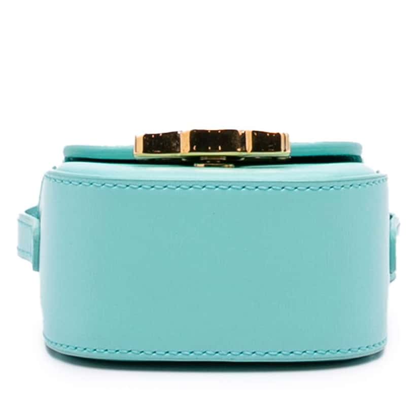 Celine Leather Triomphe AirPods Case with Strap Blue Leather Very good condition - Inside View