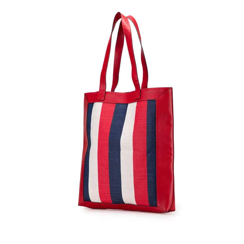 Gucci Canvas Sylvie Baiadera Tote Red Canvas Good condition - Back View