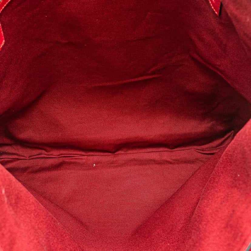 Gucci Canvas Sylvie Baiadera Tote Red Canvas Good condition - Model View