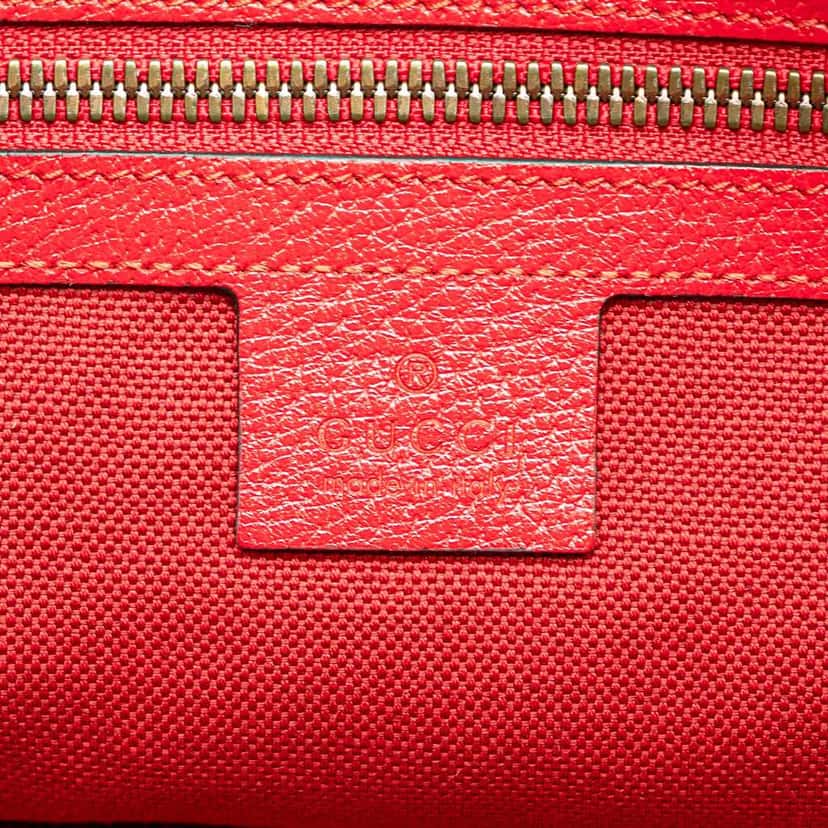 Gucci Canvas Sylvie Baiadera Tote Red Canvas Good condition - Box View
