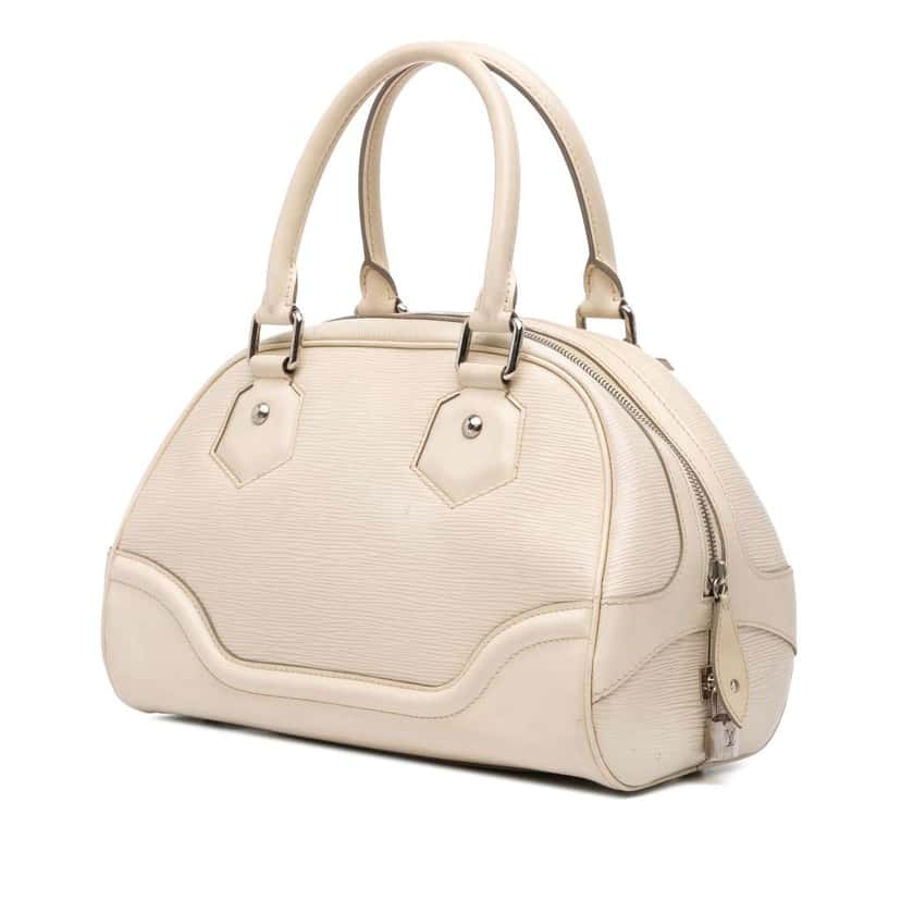 Louis Vuitton Epi Bowling Montaigne PM White Leather Good condition - Back View