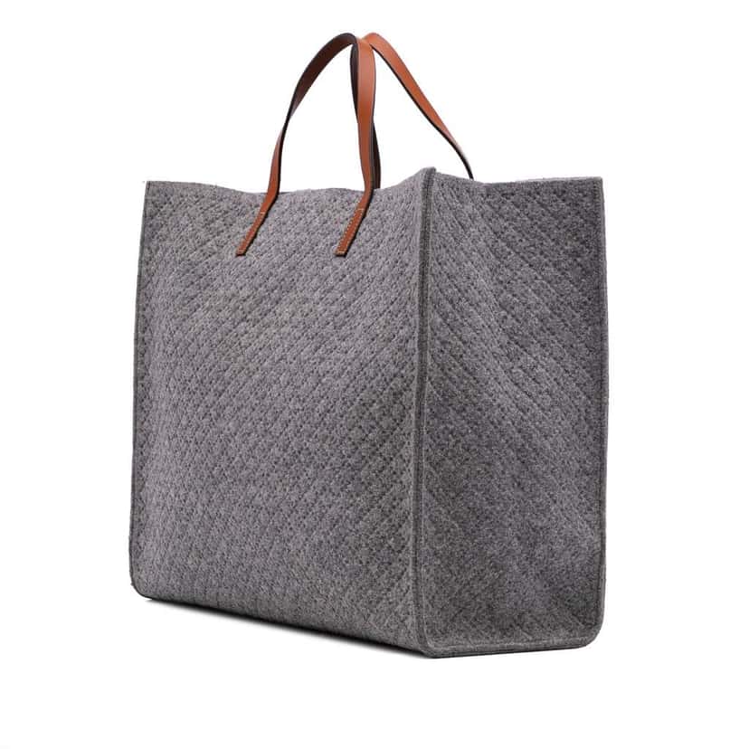 Gucci Diamante Wool Tote Grey Wool Good condition - Back View