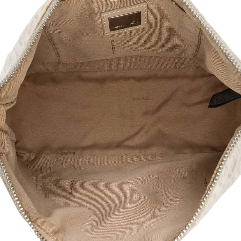 Fendi Zucchino Canvas Pochette Brown Canvas Good condition - Model View