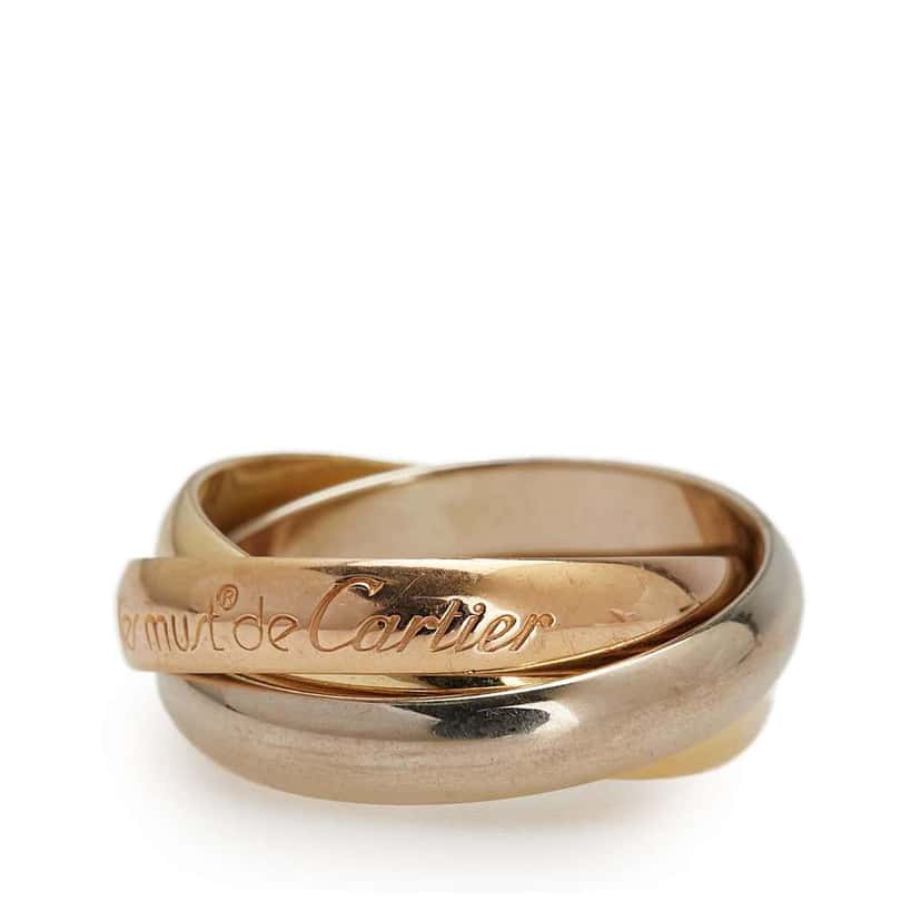 Cartier 18K Tricolor Gold Classic Trinity Ring Gold Gold Good condition - Back View