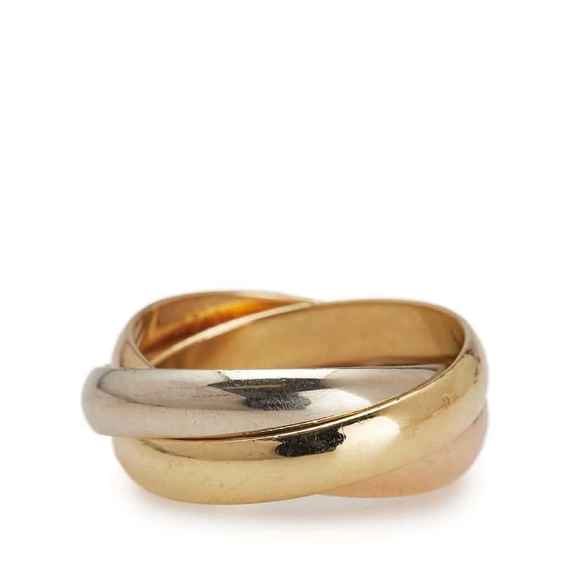 Cartier 18K Tricolor Gold Classic Trinity Ring Gold Gold Good condition - Inside View