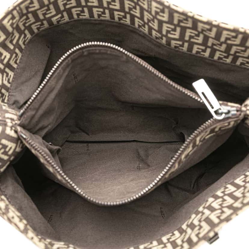 Fendi Zucchino Canvas Tote Brown Canvas Good condition - Model View