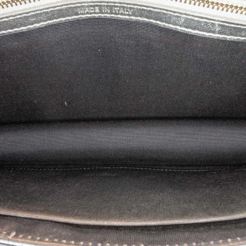 Dior Medium Metallic Ceramic Effect Deerskin Diorama Flap Silver Leather Good condition - Model View