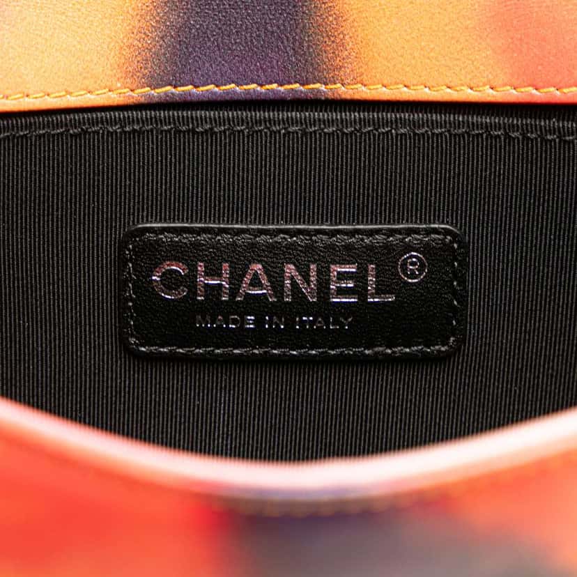 Chanel Small Lambskin Flower Power Boy Flap MultiColor Leather Good condition - Box View