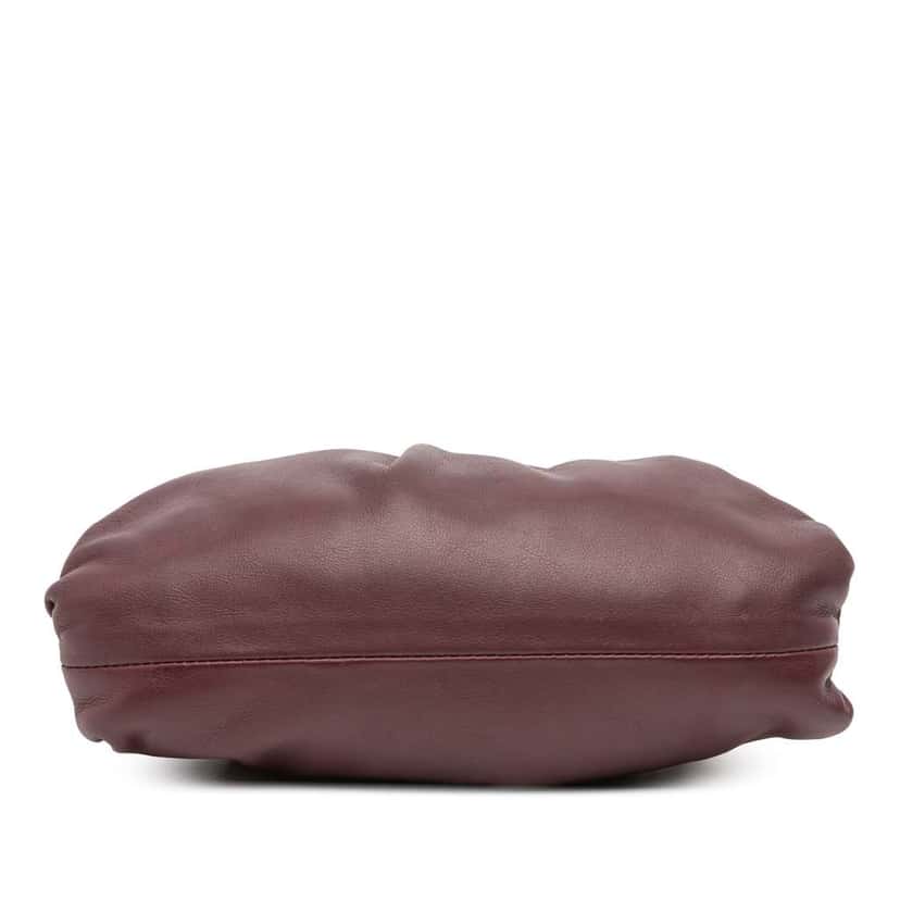 Bottega Veneta Lambskin The Mini Pouch Crossbody Red Leather Good condition - Inside View