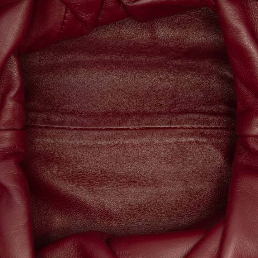 Bottega Veneta Lambskin The Mini Pouch Crossbody Red Leather Good condition - Model View
