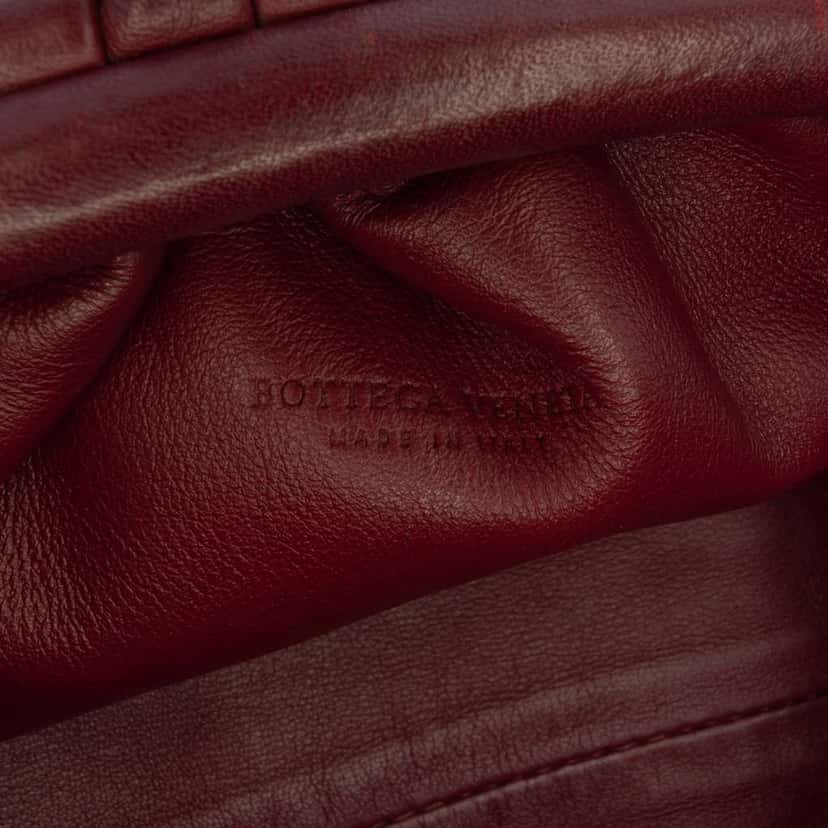 Bottega Veneta Lambskin The Mini Pouch Crossbody Red Leather Good condition - Box View