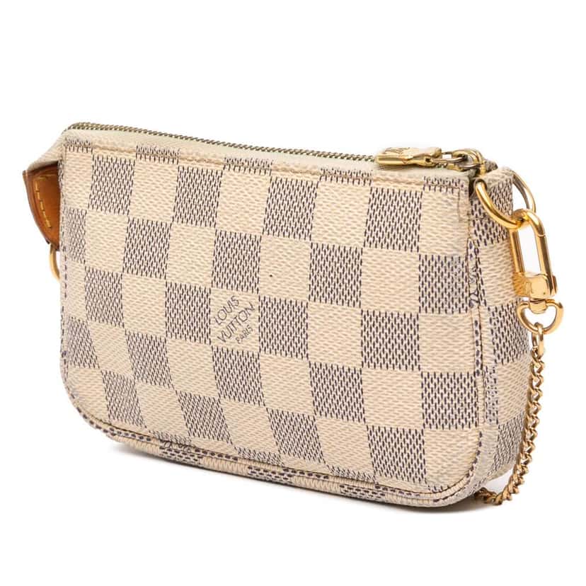 Louis Vuitton Damier Azur Mini Pochette Accessoires White Very good condition - Back View