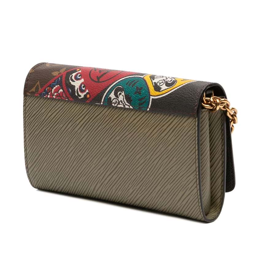 Louis Vuitton Kansai Yamamoto Monogram and Epi Kabuki Twist Wallet on Chain Brown Very good condition - Back View