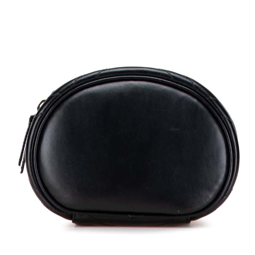 Gucci Mini GG Marmont Round Matelasse Leather Vanity Bag Black Leather Good condition - Inside View