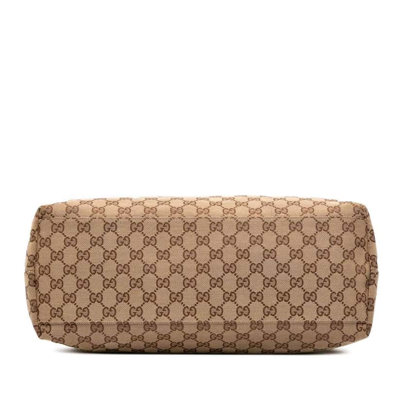 Gucci GG Canvas Web Tote Brown Canvas Good condition - Inside View