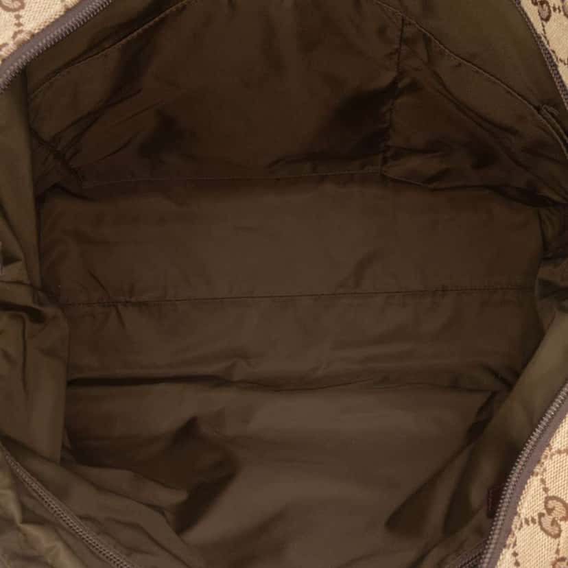 Gucci GG Canvas Web Tote Brown Canvas Good condition - Model View