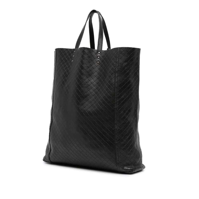 Bottega Veneta Leather Intrecciomirage Tote Black Leather Good condition - Back View
