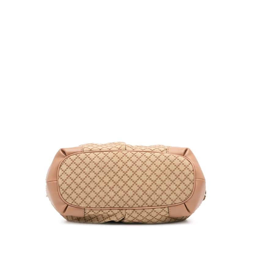 Gucci Diamante Canvas Sukey Satchel Brown Canvas Good condition - Inside View