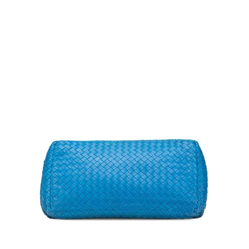 Bottega Veneta Medium Nappa Intrecciato Cesta Tote Blue Leather Good condition - Inside View