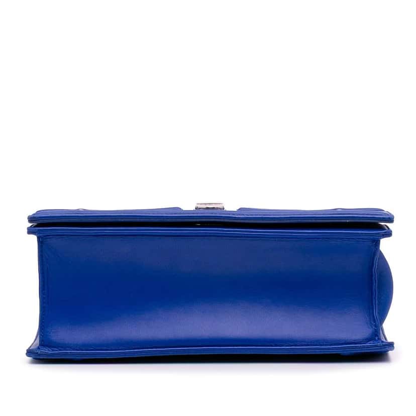 Dior Medium Lambskin Diorama Flap Blue Leather Good condition - Inside View