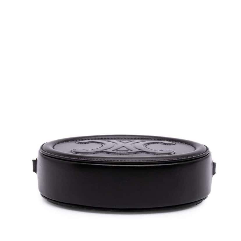 Celine Small Calfskin Cuir Triomphe Oval Crossbody Black Leather Good condition - Inside View
