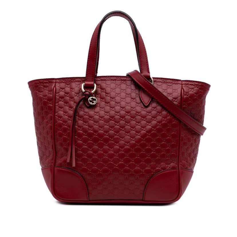 Gucci Small Microguccissima Bree Satchel Red Leather Good condition - Front View