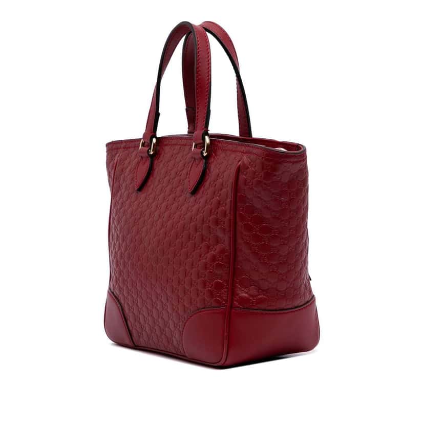 Gucci Small Microguccissima Bree Satchel Red Leather Good condition - Back View