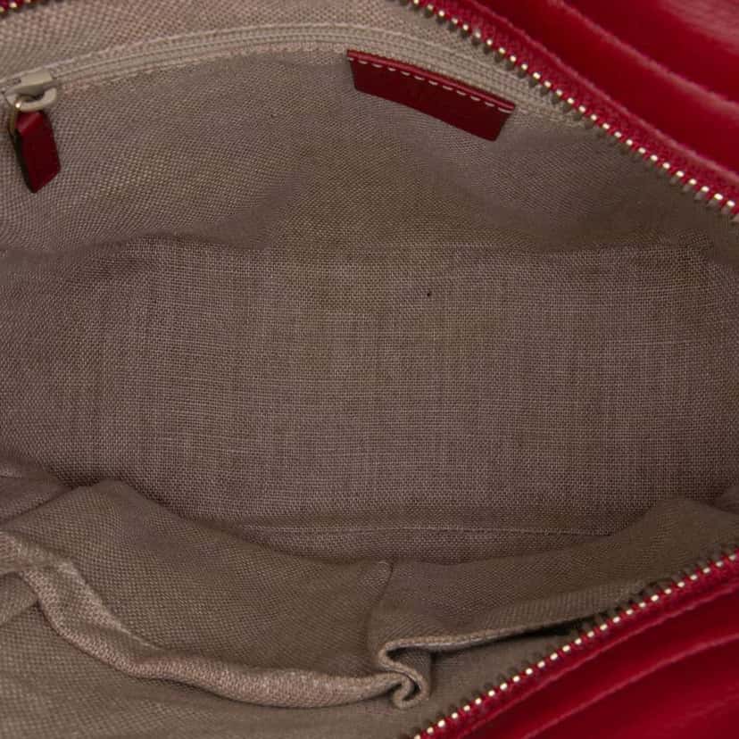 Gucci Small Microguccissima Bree Satchel Red Leather Good condition - Model View