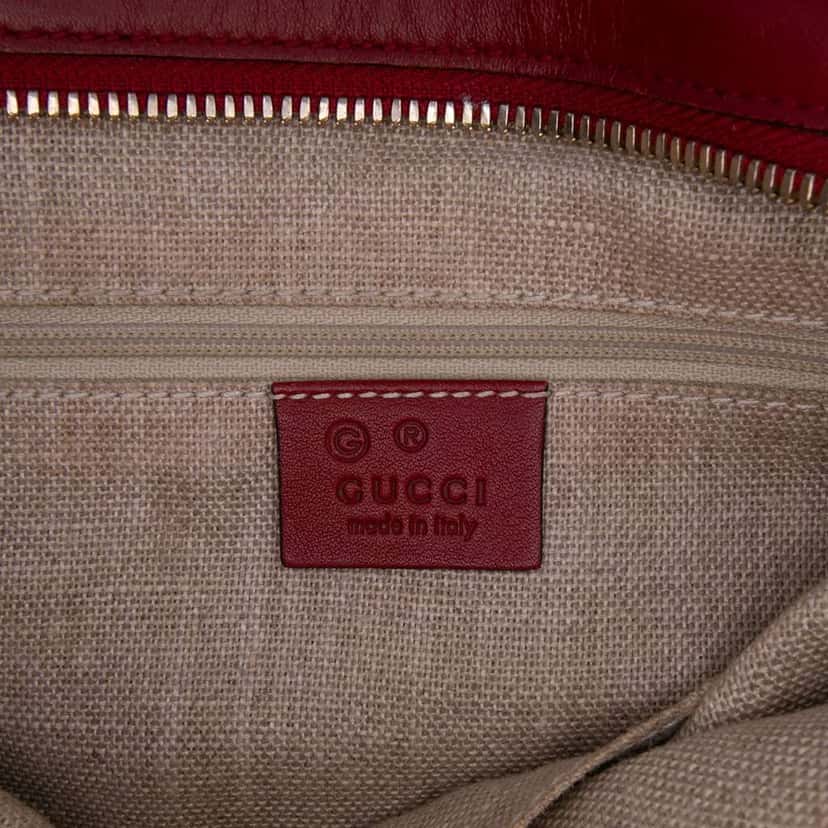 Gucci Small Microguccissima Bree Satchel Red Leather Good condition - Box View