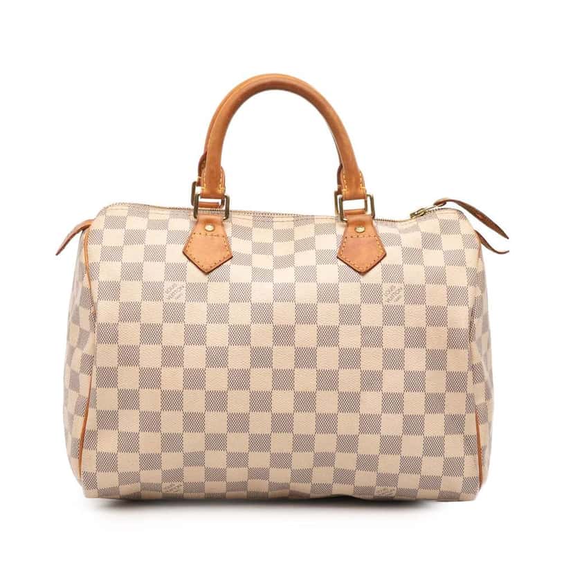 Louis Vuitton Damier Azur Speedy 30 White Good condition - Front View