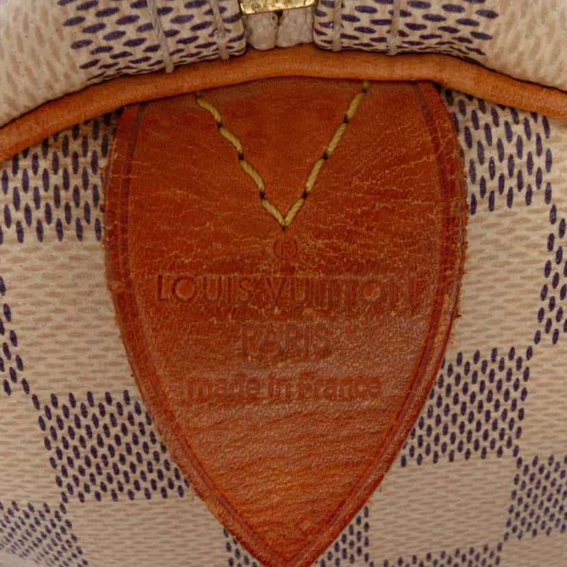Louis Vuitton Damier Azur Speedy 30 White Good condition - Box View