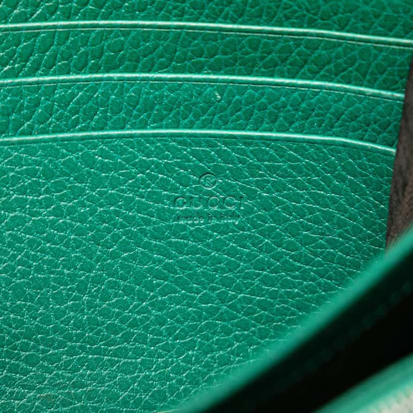 Gucci Mini Leather Dionysus Wallet on Chain Green Leather Good condition - Box View