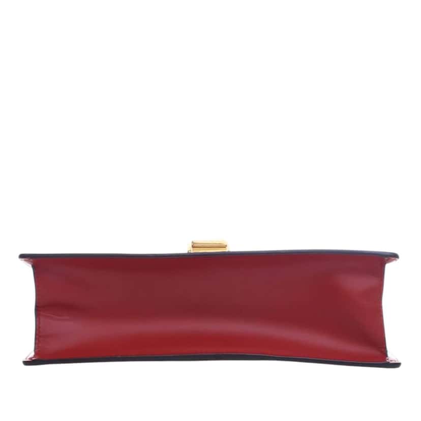 Gucci Small Leather Sylvie Web Satchel Red Leather Good condition - Model View