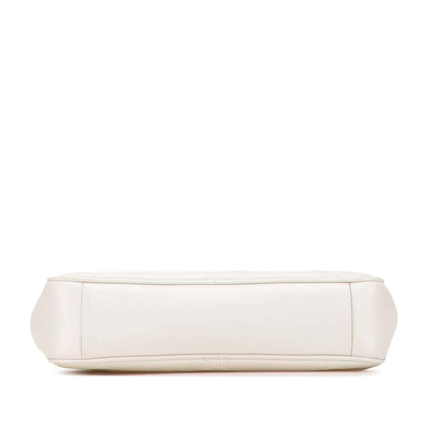 Saint Laurent Quilted Lambskin Le Maillon Chain Shoulder Bag White Leather Very good condition - Inside View