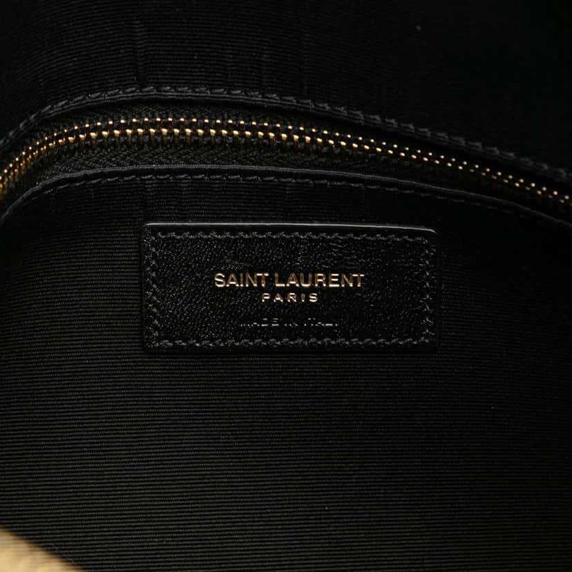 Saint Laurent Quilted Lambskin Le Maillon Chain Shoulder Bag White Leather Very good condition - Box View