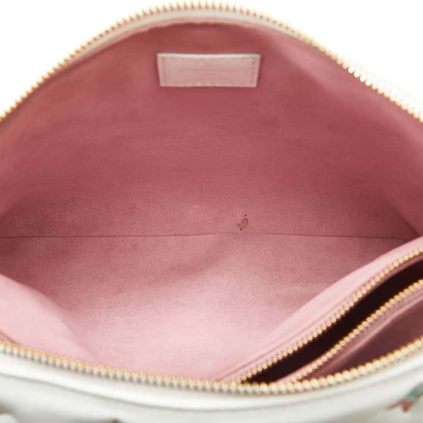 Louis Vuitton Monogram Garden Coussin PM White Leather Good condition - Box View