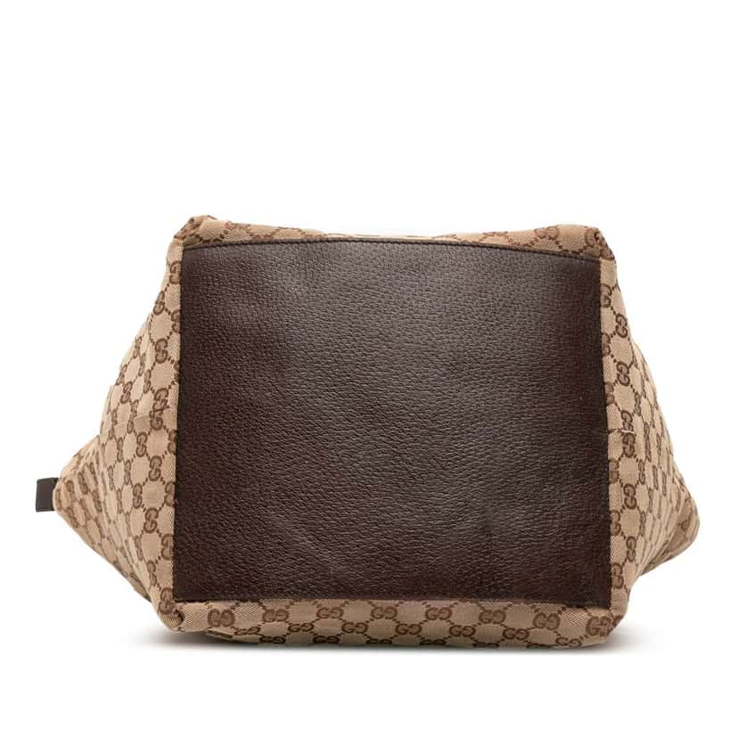 Gucci GG Canvas Web Tote Brown Canvas Fair condition - Inside View
